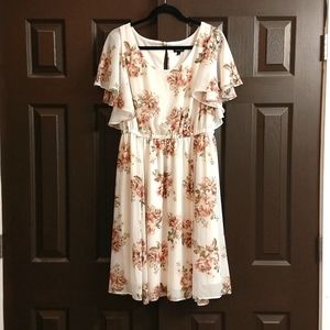 Torrid size 1 sheer, flowy, floral dress